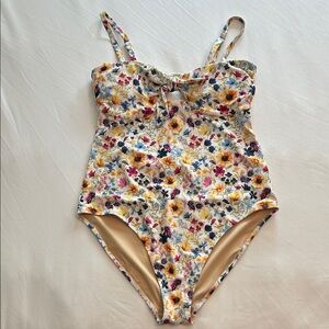 Old Navy Floral Trim Swimsuit